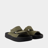 Etna Sandals - Veja - Leather - Khaki