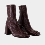 Reedition Ankle Boots - Courreges - Leather - Burgundy