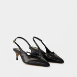 Milanaise Pumps - Rouje - Leather - Black