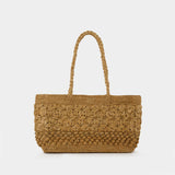 Square Shopper Bag - Rouje - Raffia - Neutral