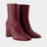 Claudia Ankle Boots - Rouje - Leather - Burgundy