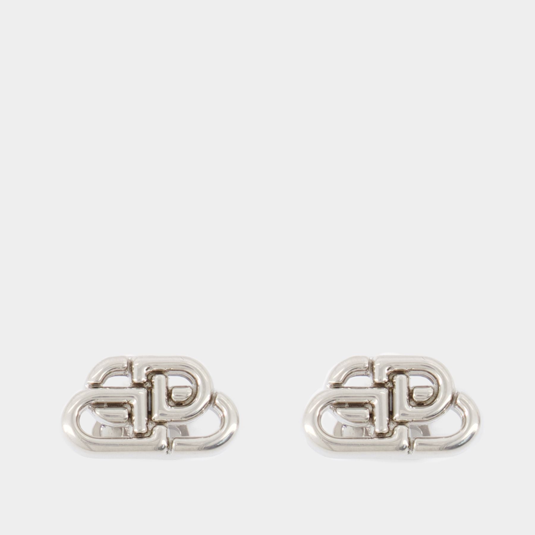 Bb Stud Xs Earrings - Balenciaga - Synthetic - Silver