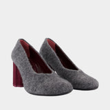 Sv809 Pumps - AMI Paris - Wool - Grey