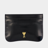 Paris Paris Cardholder - AMI Paris - Leather - Black
