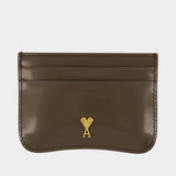 Paris Paris Cardholder - AMI Paris - Leather - Khaki