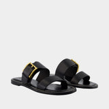 Buckle Sandals - AMI Paris - Leather - Black
