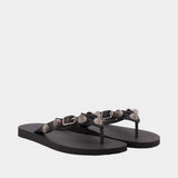 Cagole Sandals - Balenciaga - Recycled TPU - Black
