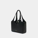 Lau East West Shoulder Bag S - Balenciaga - Leather - Black