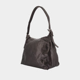 Belted Hobo Shoulder Bag - Lemaire - Canvas - Brown