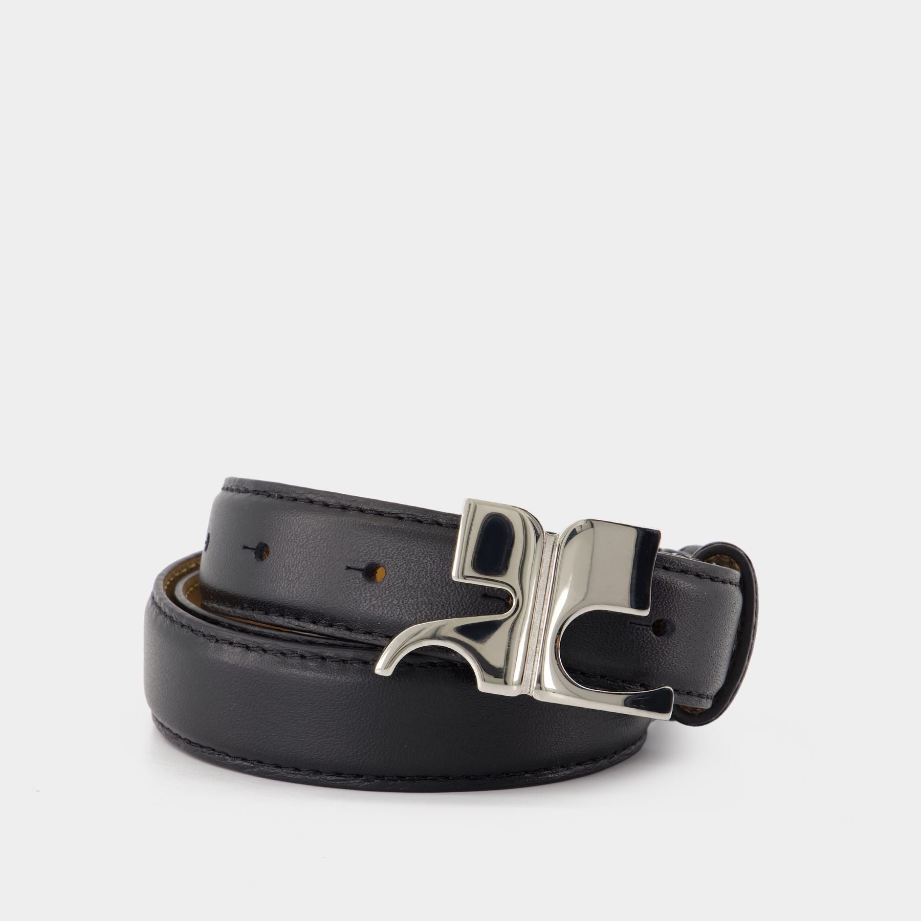 ベルト Ac Belt - Courreges - Leather - Black COURREGES - BELT AC LEATHER 25MM BLACK – SOLAR MTP