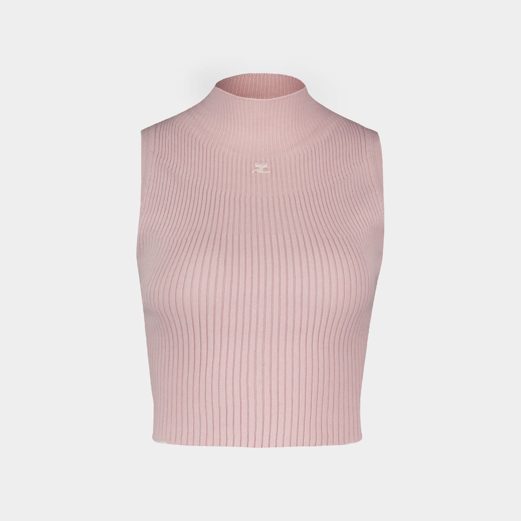 Crop Mockneck in Pink