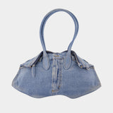 Manta Shoulder Bag - Alexander McQueen - Denim - Blue