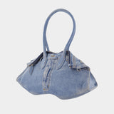 Manta Shoulder Bag - Alexander McQueen - Denim - Blue