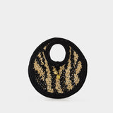 Shopping bag Le Petit Rond Spiaggia - Jacquemus - Raphia - Black
