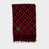 Moon Lozenge Scarf - Marine Serre - Wool - Black