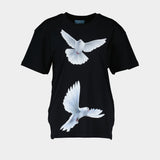 Freedom Doves 3D T-Shirt - 3.PARADIS - Cotton - Black