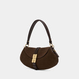 Kat Baguette Shoulder Bag - Ganni - Leather - Brown