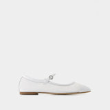 Uma Mesh Ballerinas - Aeyde - Leather - White