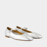 Uma Ballerinas - Aeyde - Leather - Silver