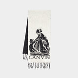 Fluffy Mere Et L'enfant Scarf - Lanvin - Wool - White