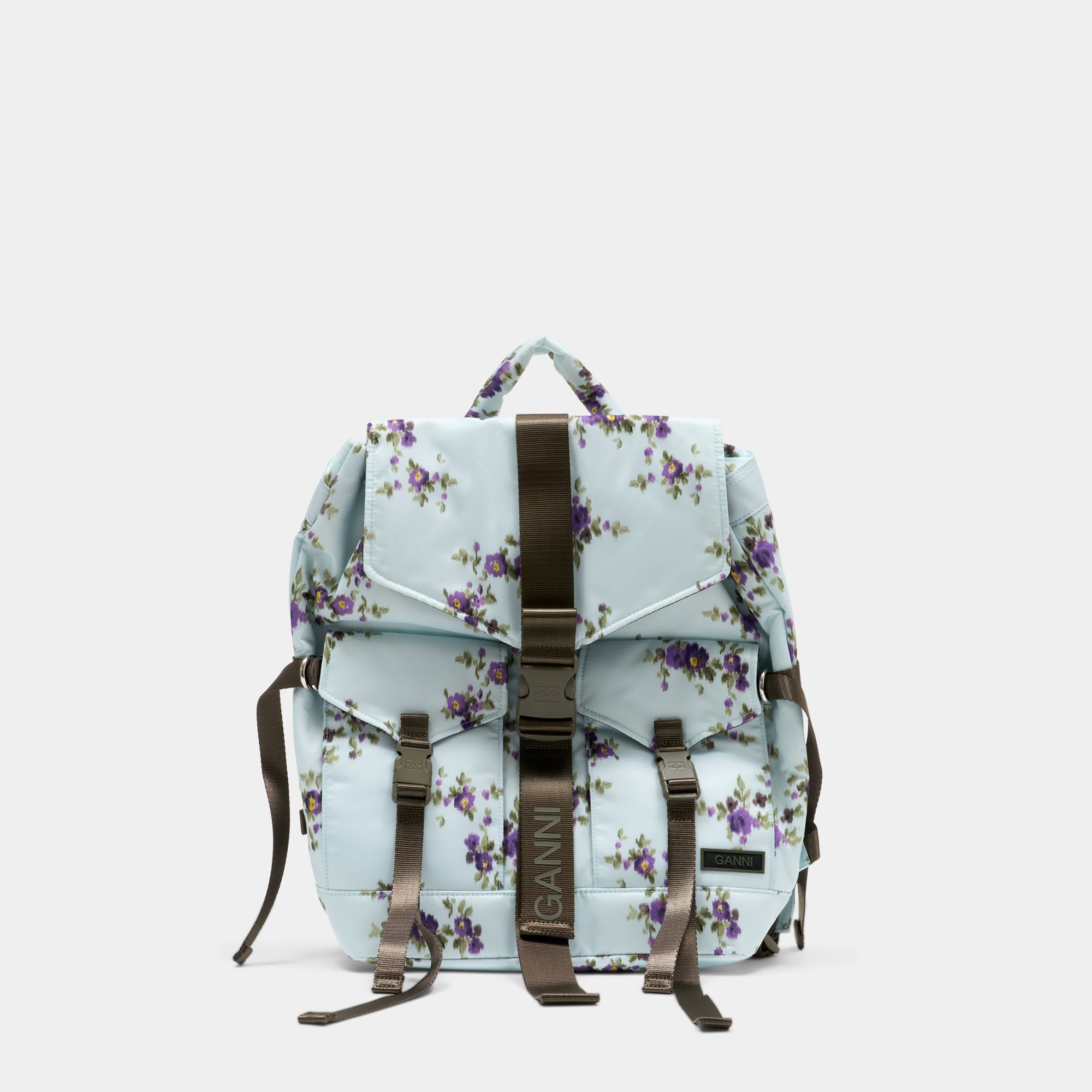 Ganni Blue Polyester Women's Backpack