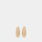 Crystal Bar Earrings - SELF PORTRAIT - Metal - Gold