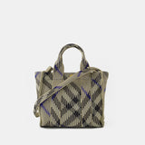 Mini Knit Shopper Bag - Burberry - Nylon - Neutral