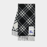 Bias Check Scarf - Burberry - Chshmere - Black