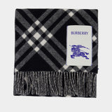 Bias Check Scarf - Burberry - Chshmere - Black