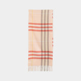 Giant Check Scarf - Burberry - Cashmere - Pink
