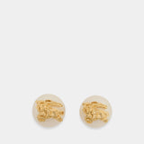 Lj Ekd Sphre Pearl Earrings - Burberry - Metal - Gold