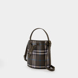 Mini Drawstring Crossbody - Burberry - Synthetic - Grey