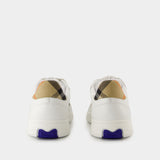Lf Terrace Mix Sneakers - Burberry - Leather - White