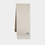 Knight Solid Scarf - Burberry - Wool - Grey