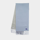 Knight Solid Scarf - Burberry - Wool - Blue