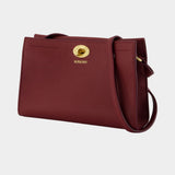 Cotswolds Shoulder Bag - Burberry - Leather - Burgundy