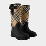 Marsh Stamp High Boots - Burberry - Synthetic - Black