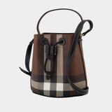 Ll Mini Drawstring Purse - Burberry - Synthetic Leather - Brown