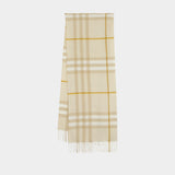Giant Check Scarf - Burberry - Wool - Beige