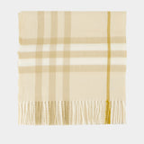 Giant Check Scarf - Burberry - Wool - Beige