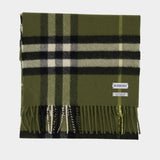 Giant Check Scarf - Burberry - Wool - Khaki