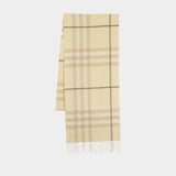 Giant Check Scarf - Burberry - Wool - Yellow