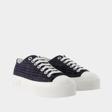 Jack L Low Sneakers - Burberry - Cotton - Blue