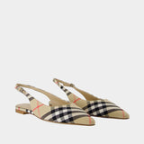 Dame 05 Slingbacks - Burberry - Linen - Beige