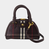 Highlands Mini Bowling Purse - Burberry - Cotton - Brown