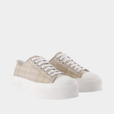 Sneakers Jack Large Check - Burberry - Nylon - Beige
