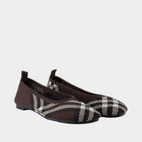 Knit Baby Ballerinas - Burberry - Nylon - Brown