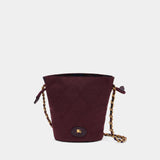 Mini Chain Crossbody - Burberry - Nylon - Burgundy