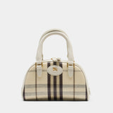 Ll Highlands Mini Bowling Purse - Burberry - Cotton - Beige