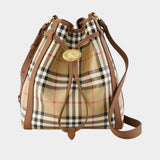 Ll Small Drawstring Crossbody - Burberry - Cotton - Beige
